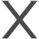 vidaXL Nohy k jedálenskému stolu v tvare X, 3 ks, antracitové, 80 x (72-73) cm, oceľ – Obrázok 5
