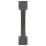 vidaXL Nohy k jedálenskému stolu v tvare X, 3 ks, antracitové, 80 x (72-73) cm, oceľ – Obrázok 7