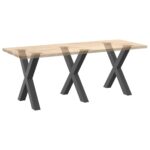 vidaXL Nohy k jedálenskému stolu v tvare X, 3 ks, antracitové, 80 x (72-73) cm, oceľ – Obrázok 8