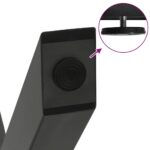 vidaXL Nohy k jedálenskému stolu v tvare X, 3 ks, antracitové, 80 x (72-73) cm, oceľ – Obrázok 9
