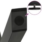 vidaXL Nohy k jedálenskému stolu v tvare X, 3 ks, antracitové, 90 x (72-73) cm, oceľ – Obrázok 9