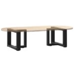 vidaXL Nohy konferenčného stolíka v tvare T, 2 ks, čierne, 50x25x(30-31) cm, oceľové – Obrázok 7