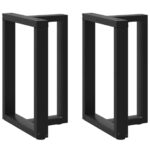 VidaXL Nohy jedálenského stola v tvare T 2 ks čierny 60x35x(72-73) cm