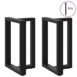 VidaXL Nohy jedálenského stola v tvare T 2 ks čierny 60x35x(72-73) cm – Obrázok 3