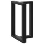 VidaXL Nohy jedálenského stola v tvare T 2 ks čierny 60x35x(72-73) cm – Obrázok 4