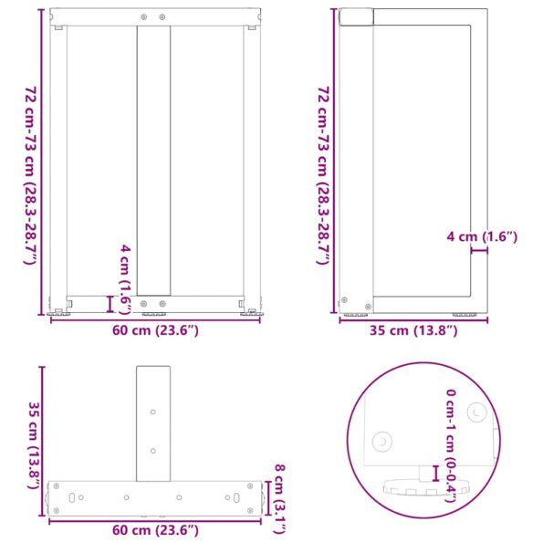 VXL8721158317124_g_en_hd_9.jpg VidaXL Nohy jedálenského stola v tvare T 2 ks čierny 60x35x(72-73) cm – Obrázok 10