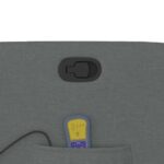 vidaXL Sklápacie masážne kancelárske kreslo tmavosivé látkové – Obrázok 10