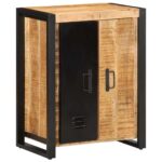 vidaXL Komoda 55x35x70 cm, surový mangový masív – Obrázok 3