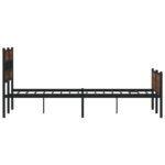 vidaXL Posteľný rám bez matraca hnedý dub 140x190 cm kompozitné drevo – Obrázok 5