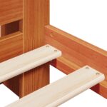 vidaXL Posteľ s knižnicou bez matraca vosková 160x200 cm borovica – Obrázok 9