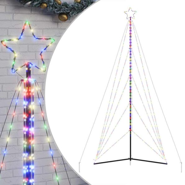 vidaXL Svetlo na vianočný stromček 615 LED farebné 404,5 cm – Obrázok 2