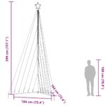 vidaXL Svetlo na vianočný stromček 570 LED teplá biele 399 cm – Obrázok 12
