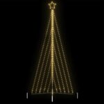 vidaXL Svetlo na vianočný stromček 570 LED teplá biele 399 cm
