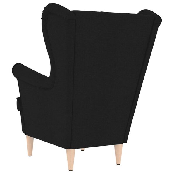 vidaXL Kreslo čierne 74x84x100 cm látka – Obrázok 6