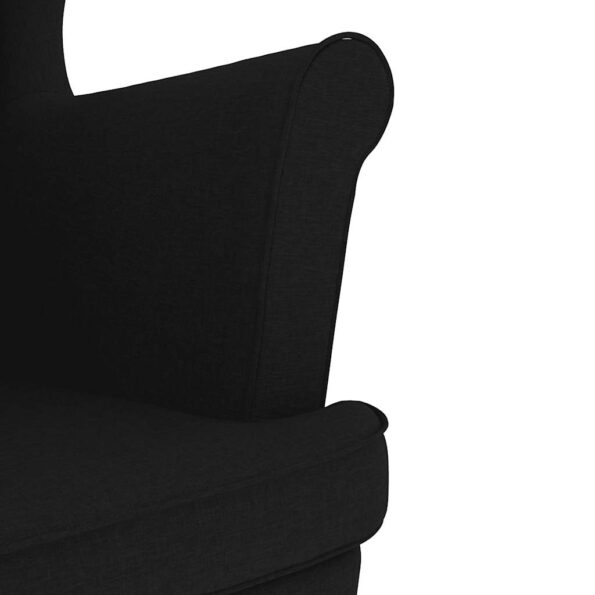 vidaXL Kreslo čierne 74x84x100 cm látka – Obrázok 7
