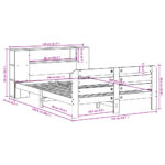 vidaXL Posteľ s matracom voskovo hnedá 140x200 cm masívna borovica – Obrázok 12