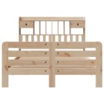 vidaXL Posteľ s knižnicou bez matraca 140x200 cm borovicový masív – Obrázok 4