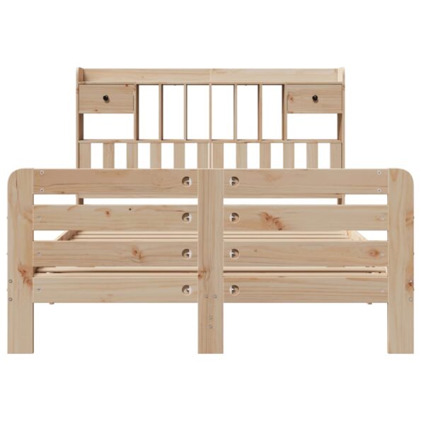 vidaXL Posteľ s knižnicou bez matraca 140x200 cm borovicový masív – Obrázok 4
