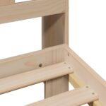 vidaXL Posteľ s knižnicou bez matraca biela 135x190cm borovicový masív – Obrázok 9