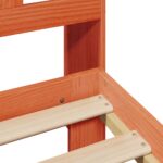 vidaXL Posteľ s knižnicou bez matraca vosková 140x190 cm borovica – Obrázok 9