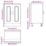 vidaXL Drezová základná skrinka Kalmar tmavý dub 60x46x81,5 cm – Obrázok 11