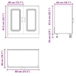 vidaXL Drezová základná skrinka Kalmar betónovo sivé 80x46x81,5 cm – Obrázok 11