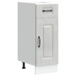 vidaXL Kuchynská spodná skrinka Kalmar, betónovo sivé kompozitné drevo – Obrázok 2