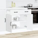vidaXL Kuchynská spodná skrinka Kalmar, biela, kompozitné drevo – Obrázok 3