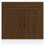 vidaXL Kuchynská spodná skrinka Kalmar, hnedý dub, kompozitné drevo – Obrázok 4