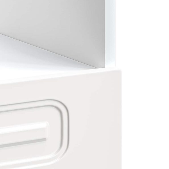 vidaXL Skrinka na rúru Kalmar, lesklá biela, kompozitné drevo – Obrázok 8