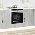 vidaXL Skrinka na rúru Kalmar, sivé sonoma, kompozitné drevo – Obrázok 3