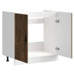 vidaXL Drezová základná skrinka Porto tmavý dub 80x46x81,5 cm – Obrázok 5