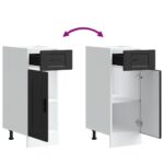 vidaXL Kuchynská spodná skrinka Porto, čierna, kompozitné drevo – Obrázok 9