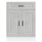 vidaXL Kuchynská spodná skrinka Porto, betónovo sivé, kompozitné drevo – Obrázok 4