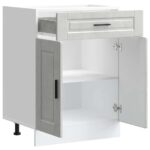 vidaXL Kuchynská spodná skrinka Porto, betónovo sivé, kompozitné drevo – Obrázok 5