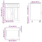 vidaXL Kuchynská spodná skrinka Porto, betónovo sivé, kompozitné drevo – Obrázok 11