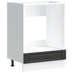 vidaXL Skrinka na rúru Porto, čierna, kompozitné drevo – Obrázok 2