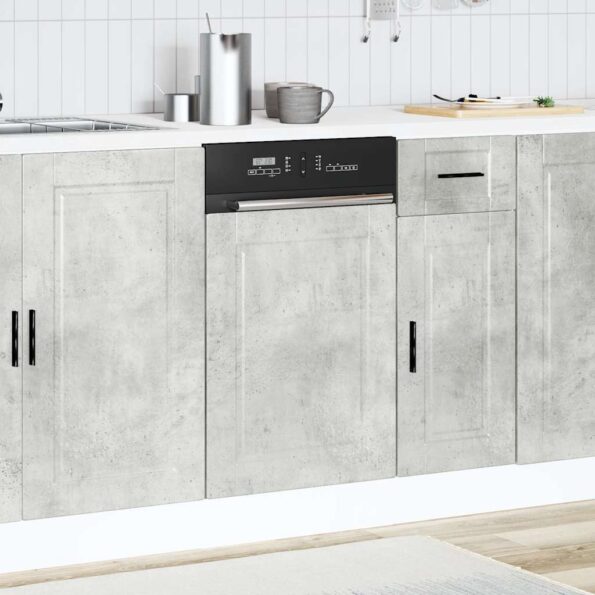 vidaXL Panel umývačky riadu Porto betónovo sivé kompozitné drevo – Obrázok 3