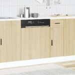 vidaXL Panel umývačky riadu Porto dub sonoma 60x1,5x57 cm kompozitné drevo – Obrázok 3