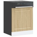 vidaXL Panel umývačky riadu Porto dub sonoma 60x1,5x57 cm kompozitné drevo