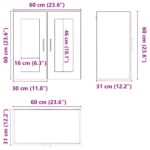 vidaXL Kuchynská nástenná skrinka so sklenenými dvierkami Porto – Obrázok 12