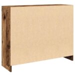 vidaXL Komoda staré drevo 91x28x75 cm kompozitné drevo – Obrázok 7