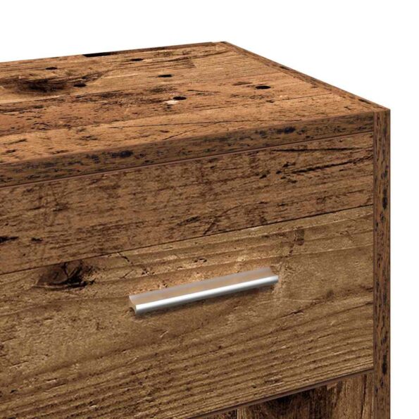 vidaXL Komoda staré drevo 91x28x75 cm kompozitné drevo – Obrázok 8