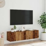 vidaXL Nástenná TV skrinka staré drevo 120x30x30 cm kompozitné drevo – Obrázok 3