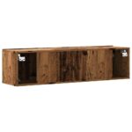 vidaXL Nástenná TV skrinka staré drevo 120x30x30 cm kompozitné drevo – Obrázok 6