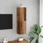 vidaXL TV skrinka, staré drevo 30,5x30x110 cm, kompozitné drevo – Obrázok 3