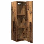 vidaXL TV skrinka, staré drevo 30,5x30x110 cm, kompozitné drevo – Obrázok 7