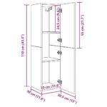 vidaXL TV skrinka, staré drevo 30,5x30x110 cm, kompozitné drevo – Obrázok 10