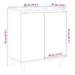 vidaXL Komoda staré drevo 60x35x70 cm spracované drevo – Obrázok 10