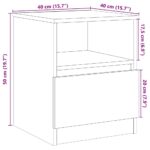 vidaXL Nočný stolík dub artisan 40x40x50 cm kompozitné drevo – Obrázok 11